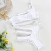 Sexy One Shoulder Hollow Out Pad Women Swimsuit