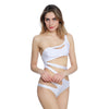 Sexy One Shoulder Hollow Out Pad Women Swimsuit
