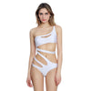Sexy One Shoulder Hollow Out Pad Women Swimsuit