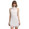 Sexy Stand Collar Lace Spliced Crochet Women Dress