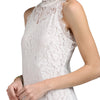 Sexy Stand Collar Lace Spliced Crochet Women Dress