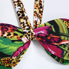 Halter Neck Leopard Print Low Waist Swimsuit Women Bikini