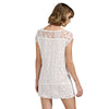 Fresh Style Round Collar Sleeveless Pure Color Lace Dress for Women