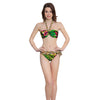 Halter Neck Leopard Print Low Waist Swimsuit Women Bikini