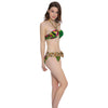 Halter Neck Leopard Print Low Waist Swimsuit Women Bikini