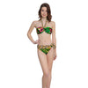 Halter Neck Leopard Print Low Waist Swimsuit Women Bikini