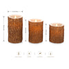 Wegarden 3PCS Electronic Flameless Flickering Candle Lamp