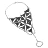Geometric Triangle Pattern Ladies Barefoot Toe Anklet