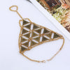 Geometric Triangle Pattern Ladies Barefoot Toe Anklet