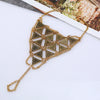 Geometric Triangle Pattern Ladies Barefoot Toe Anklet