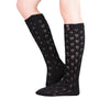 Hollow Out Leaf Pattern Girls Knitted Warm Long Socks