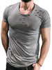Destroyed Zipper Design Short Sleeves T-shirt