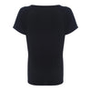 Round Collar Short Sleeve Floral Embroidery Women T-shirt