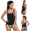 Spaghetti Strap Floral Tankini Set