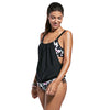Spaghetti Strap Floral Tankini Set