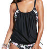 Spaghetti Strap Floral Tankini Set