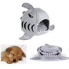 Novelty Soft Shark Mouth Shape Doghouse Pet Sleeping Bed with Removable Cushion