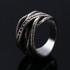 Stylish Old Classical Silver Color Springs Twine Rhinestone Ring