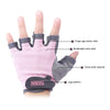 BOER Paired Fitness Sport Gym Exercise Weightlifting Women Half Finger Gloves