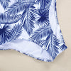 Sexy V Neck Hollow Out Strap Pad Print Women Swimsuit