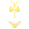 Spaghetti Strap Woven Criss Cross Pad Low Waist Women Bikini