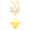 Spaghetti Strap Woven Criss Cross Pad Low Waist Women Bikini