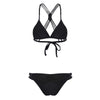 Spaghetti Strap Woven Criss Cross Pad Low Waist Women Bikini