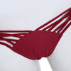 Spaghetti Strap Woven Criss Cross Pad Low Waist Women Bikini