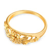 18K Electroplate Gold Color Flower Ring for Women