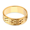 18K Electroplate Gold Color Geometric Pattern Ring for Men