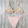 Textured Front Tied Bikini Set