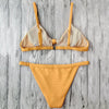 Textured Front Tied Bikini Set
