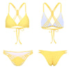 Spaghetti Strap Woven Criss Cross Pad Low Waist Women Bikini