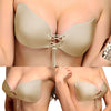 Lace-Up Backless Scalloped Disposable Adhesive Bra