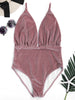 Velvet Plunge One-piece Swimsuit