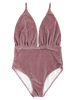 Velvet Plunge One-piece Swimsuit