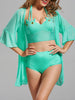 Cat Shape High Waisted Bikini with Cover-Up