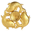 Carp Lotus Pattern Zinc Alloy Fidget Tri-spinner Funny Stress Reliever Adult Fidgeting Toy