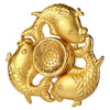 Carp Lotus Pattern Zinc Alloy Fidget Tri-spinner Funny Stress Reliever Adult Fidgeting Toy