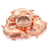 Carp Lotus Pattern Zinc Alloy Fidget Tri-spinner Funny Stress Reliever Adult Fidgeting Toy