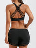 Padded Criss Cross Strappy Sports Bra