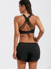 Padded Criss Cross Strappy Sports Bra