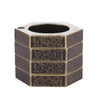 Stylish Defensive Hexagon Round Ring with Four Layer Design for Man