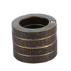 Stylish Defensive Hexagon Round Ring with Four Layer Design for Man