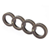 Stylish Defensive Hexagon Round Ring with Four Layer Design for Man