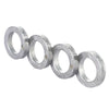 Stylish Defensive Hexagon Round Ring with Four Layer Design for Man