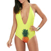 Halter Pineapple Plunge Swimsuit