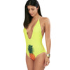 Halter Pineapple Plunge Swimsuit