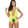 Halter Pineapple Plunge Swimsuit