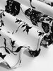 Print A Line High Waisted Dress